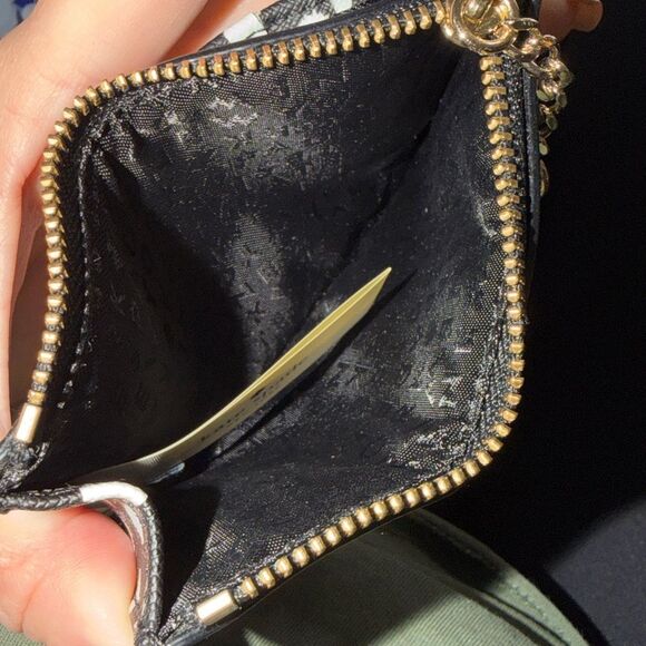 KATE SPADE Black and White Cardholder Keychain Wallet - Picture 5 of 5